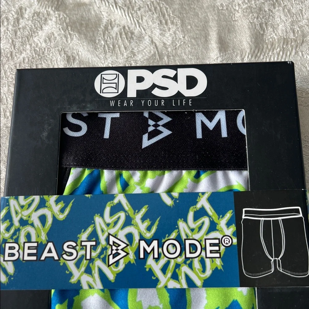 PSD Beast Mode Black, Blue, and Green Boxer Briefs